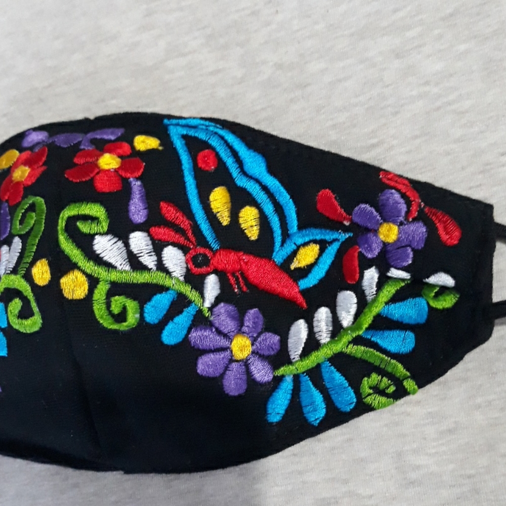 Mexican Embroidered Face Mask - Picture 2 of 7